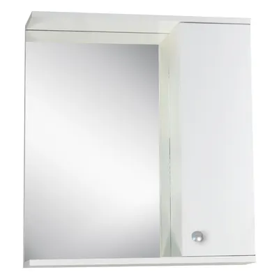 Oglinda baie cu dulap si polita Selena 60x60 cm alb