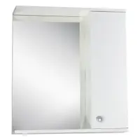 Oglinda baie cu dulap si polita Selena 60x60 cm alb