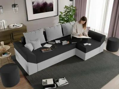 Coltar Extensibil Cali gri / negru