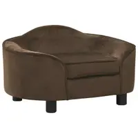 vidaXL Canapea pentru câini, maro, 67x47x36 cm, pluș