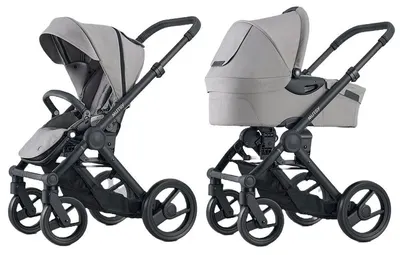 Cărucior modular 2 în 1 Mutsy Evo - Șasiu cu scaun + coș, Pebble Grey