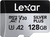 Card de memorie Lexar - High-Performance SILVER PLUS, 128GB, microSDXC, UHS-I