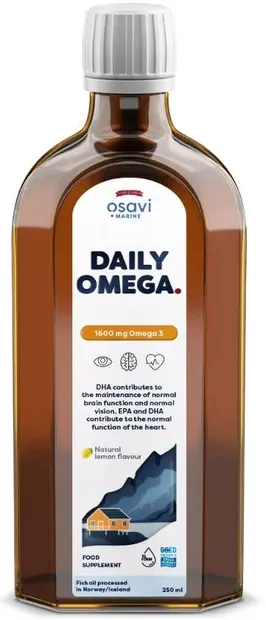 Daily Omega, 1600 mg, lămâie, 250 ml, Osavi