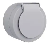 Priza Schuko cu capac PT xOne Ovivo OV00911, 16A, 250V, IP54, gri