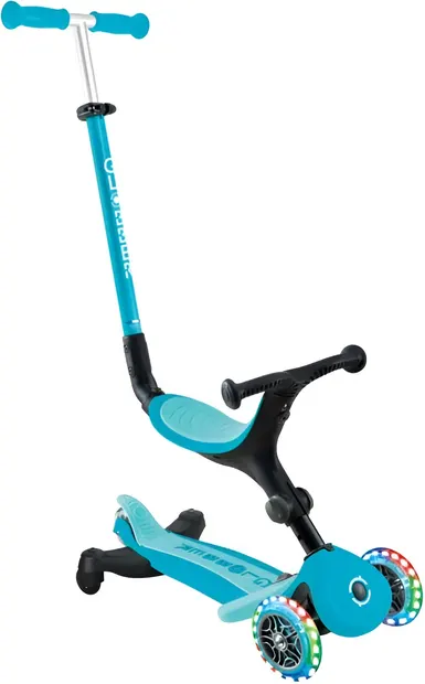 Trotinetă pliabilă 5 în 1 Globber - Go Up Active Lights 360°, albastru
