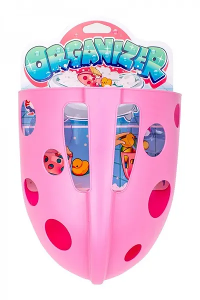 Suport pentru jucarii de baie cu ventuze Organizator Pink