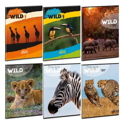 Caiet școlar Ars Una The eyes of the Wild - A4, 40 de coli, rânduri largi, sortiment