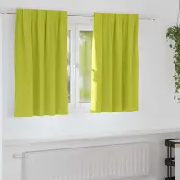 vidaXL Perdele Opaque cu Inel 2 buc. Verde 140 x 140 cm Poliester