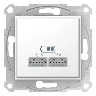 Sedna - Incarcator Dublu Usb 2.1 A - Alb