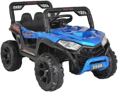 Mașinuță electrică jeep Moni - Fast UTV-5588, albastru metalic