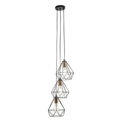 Lampa suspendata Deyon 3 Light Cluster Pendant Black & Copper