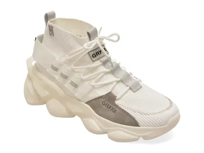 Pantofi sport GRYXX albi, 25344, din material textil