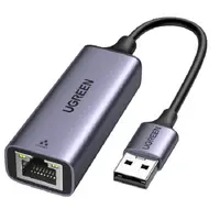 Adaptor Ugreen - CM209, USB-A/RJ45, gri