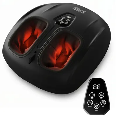 Aparat de masaj pentru picioare si talpi iHunt SPA FootRelax AirHeat, Reflexoterapie, Compresie cu perne de aer, Incalzire, Role masaj