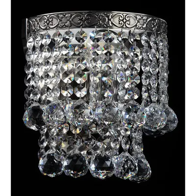 Aplica Diamant Crystal Gala,1 x E14, 230V, D.16cm,H.17 cm,Nichel