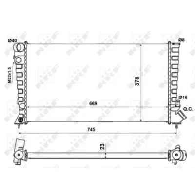 Radiator, racire motor NRF 58189A