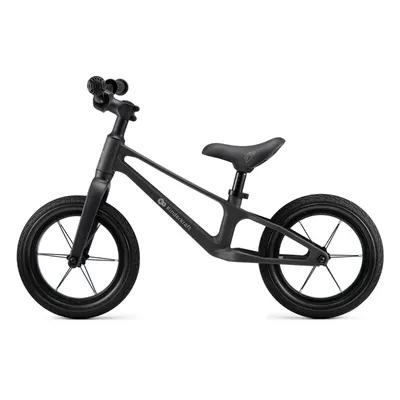 Bicicleta pentru copii Kinderkraft Eter Black fara pedale, roti 12 inch, scaun ergonomic reglabil, greutate admisa 35 kg