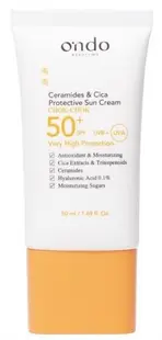Ondo Beauty 36.5 Cremă de protecție solară pentru față Ceramide & Cica, SPF50+, 50 ml
