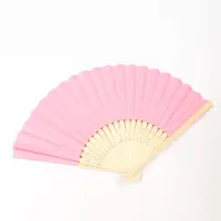 Evantai roz cu maner din bambus