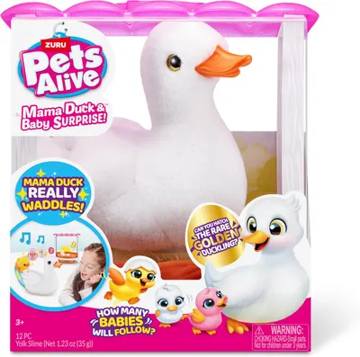 Jucărie interactivă Zuru Pets Alive - Rață-mamă cu rățușe mici