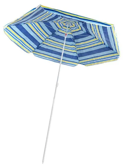 Umbrelă de plajă Muhler – U5016, 130 x 160 cm, dungi albastre