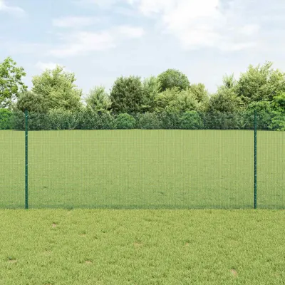 vidaXL Gard din plasă sudată cu stâlpi 50 x 1 m Oțel cu strat de PVC
