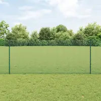 vidaXL Gard din plasă sudată cu stâlpi 50 x 1 m Oțel cu strat de PVC