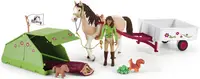 Set figurine Schleich Horse Club - Aventura cu cortul