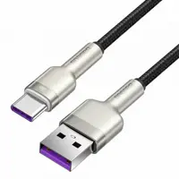 Cablu Date si Incarcare USB-A - USB-C Baseus Cafule Metal Series, 66W, 2m, Negru CAKF000201