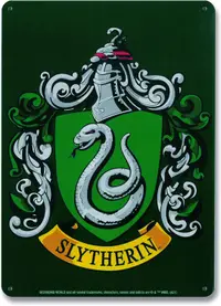Placă metalică Logoshirt Movies: Harry Potter - Slytherin