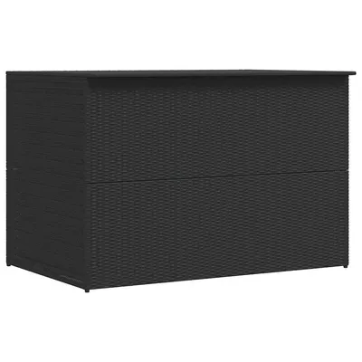 vidaXL Ladă de depozitare de grădină, negru, 150x100x100 cm, poliratan