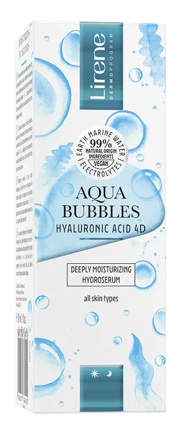 Hidro-ser cu acid hialuronic Aqua Bubbles, 30ml, Lirene