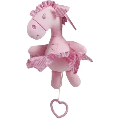 Jucărie pentru bebeluși Amek Toys - Lăută roz ponei, 22 cm