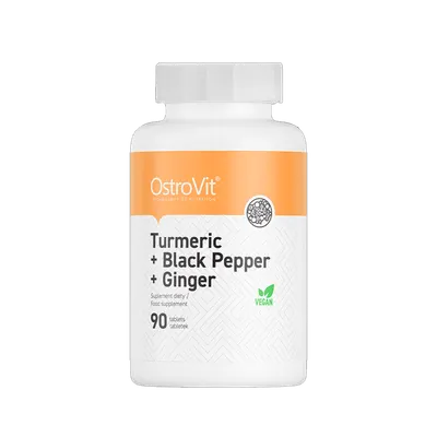 Turmeric + Ghimbir + Piper negru, 90 tablete, OstroVit