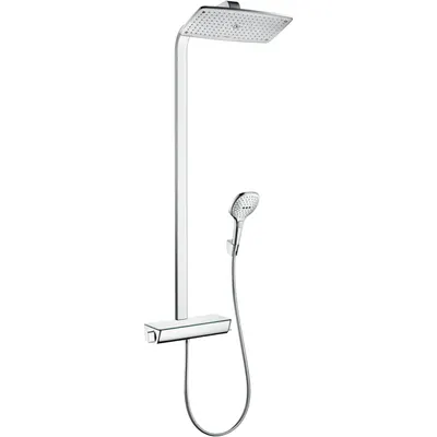 Coloana de dus crom lucios cu baterie termostatata Hansgrohe Raindance E 27112000