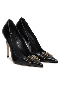 Pantofi dama - stiletto - negru - piele naturala