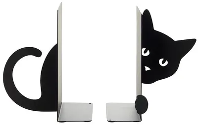 Opritoare pentru cărți Balvi - Black Cat, 2 buc, negre