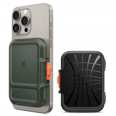 Portofel Magsafe, Spigen, Lock Fit, Verde AFA08528