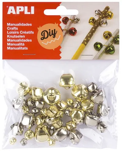 Set clopotei APLI - Metalici, diferite dimensiuni, 40 de bucati