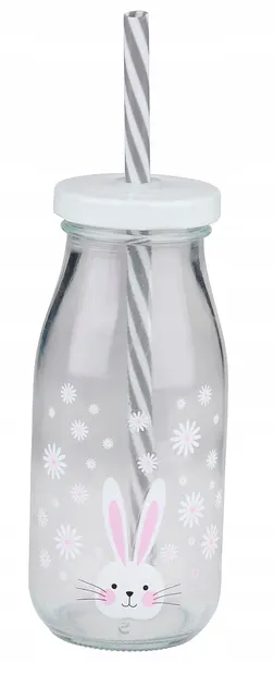 Sticlă de Paște cu pai Alpina - 250 ml, sortiment