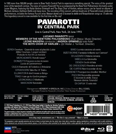 Pavarotti in Central Park (Blu-ray Disc)