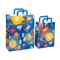 Sacosa cadou copii din hartie cu astronauti in spatiu (S, 70g)