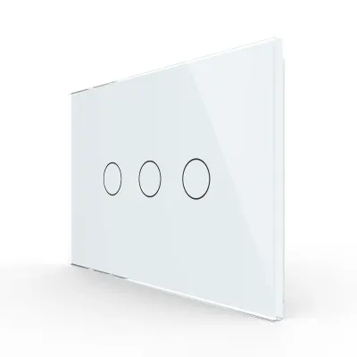 Intrerupator triplu cu touch Livolo din sticla, standard italian – Serie noua