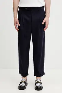 Drôle de Monsieur pantaloni pentru bărbați, cu amestec de lână