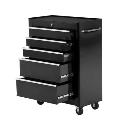 Carucior scule pentru atelier HOMCOM, 61.5x33x85cm negru | Aosom Romania