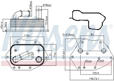 Radiator Ulei Termoflot Potrivit Citroen C5 Ii, C5 Iii, C6, C8, C-Crosser, C-Crosser Enterprise; Fiat Ulysse; Ford Galaxy Ii, Mondeo Iv, S-Max; Jaguar Xf I, Xf Sportbrake; Lancia Phedra 2.2d 03.06