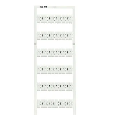 WMB marking card; as card; MARKED; 1 / 2 (50 each); not stretchable; Horizontal marking; snap-on type; white