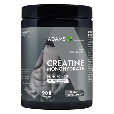 Creatina monohidrata fara aroma, 400g, Adams Vision