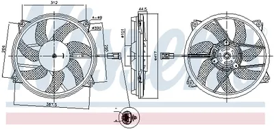 Ventilator Radiator Potrivit Ds Ds 4, Ds 5; Citroen Berlingo, Berlingo Multispace, Berlingo Minivan, C4 Grand Picasso I, C4 Grand Picasso Ii, C4 Ii, C4 Picasso I, Ds4 1.2-Electric 08.00