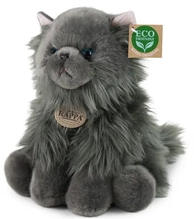 Jucărie de plus Rappa Eco Friends - Pisică persană cu păr lung, așezată, 30 cm